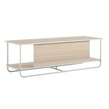 TV-Bank >Dagny< in Natur, Metall/Platten/Pulverbeschichtung - 151x47x49 (BxHxT)