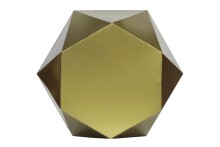 Beistelltisch >Einar< in Goldene, Metall - 51x41x51cm (BxHxT)