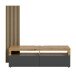 Lowboard >Okai< in Artisan Eiche / Anthrazit - 160x90x45cm (BxHxT)