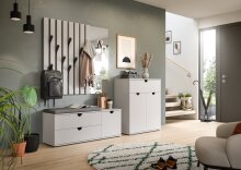 Schuhkommode >Evora< in Lightgrey - 80x95x40cm (BxHxT)