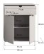Schuhkommode >Evora< in Lightgrey - 80x95x40cm (BxHxT)