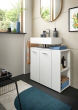 Waschbeckenunterschrank >Lana< in Weiß - 65x62x31cm (BxHxT)