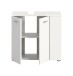 Waschbeckenunterschrank >Lana< in Weiß - 65x62x31cm (BxHxT)