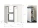 Waschbeckenunterschrank >Lana< in Weiß - 65x62x31cm (BxHxT)