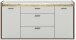 Sideboard >Falcona< in Nox Oak Dunkel / Hellgrau - 167x86x40cm (BxHxT)