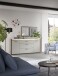 Sideboard >Falcona< in Nox Oak Dunkel / Hellgrau - 167x86x40cm (BxHxT)
