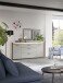 Sideboard >Falcona< in Nox Oak Dunkel / Hellgrau - 167x86x40cm (BxHxT)