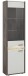 Vitrine >Falcona< in Nox Oak Dunkel / Hellgrau - 198x51x37cm (BxHxT)