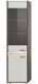 Vitrine >Falcona< in Nox Oak Dunkel / Hellgrau - 198x51x37cm (BxHxT)