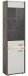 Vitrine >Falcona< in Nox Oak Dunkel / Hellgrau - 198x51x37cm (BxHxT)