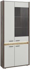 Vitrine >Falcona< in Nox Oak Dunkel / Hellgrau -...
