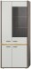 Vitrine >Falcona< in Nox Oak Dunkel / Hellgrau - 82x198x37cm (BxHxT)