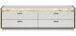 Lowboard >Falcona< in Nox Oak Dunkel / Hellgrau - 58x187x43cm (BxHxT)