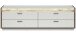 Lowboard >Falcona< in Nox Oak Dunkel / Hellgrau - 58x187x43cm (BxHxT)