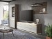 Wandboard >Falcona< in Nox Oak Dunkel / Hellgrau - 64x135x22cm (BxHxT)