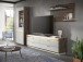 Wandboard >Falcona< in Nox Oak Dunkel / Hellgrau - 64x135x22cm (BxHxT)
