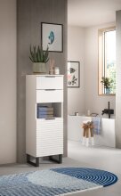 Hochschrank >Riff< in Weiß - 35x110x34cm (BxHxT)