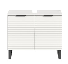 Waschbeckenunterschrank >Riff< in Weiß - 70x59x34cm (BxHxT)