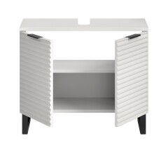 Waschbeckenunterschrank >Riff< in Weiß - 70x59x34cm (BxHxT)