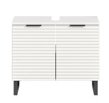 Waschbeckenunterschrank >Riff< in Weiß -...