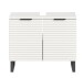 Waschbeckenunterschrank >Riff< in Weiß - 70x59x34cm (BxHxT)