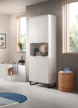 Hochschrank >Riff< in Weiß - 70x193x34cm (BxHxT)