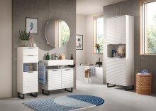 Hochschrank >Riff< in Weiß - 70x193x34cm (BxHxT)