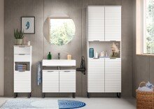 Hochschrank >Riff< in Weiß - 70x193x34cm (BxHxT)