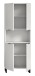Hochschrank >Riff< in Weiß - 70x193x34cm (BxHxT)