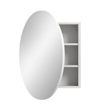 Badezimmerspiegelschrank >Riff< in Weiß - 70x70x18cm (BxHxT)