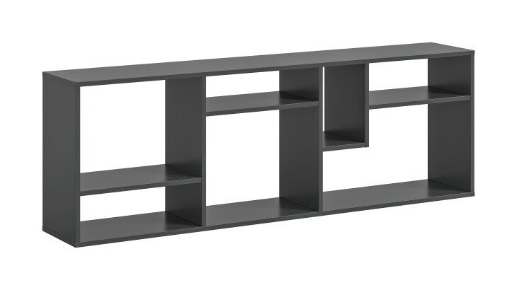 Regal >Tommy< in Grau - 159x54x28cm (BxHxT)