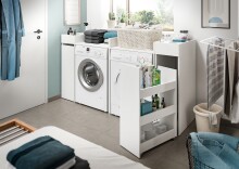 Waschmaschinenumbauschrank >Free< in Weiß - 60x101x60cm (BxHxT)