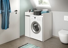Waschmaschinenumbauschrank >Free< in Weiß - 95x101x60cm (BxHxT)