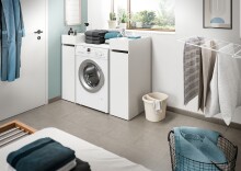 Waschmaschinenumbauschrank >Free< in Weiß - 124x101x60cm (BxHxT)