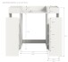 Waschmaschinenumbauschrank >Free< in Weiß - 124x101x60cm (BxHxT)