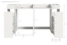 Waschmaschinenumbauschrank >Free< in Weiß - 190x101x60cm (BxHxT)