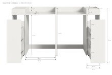 Waschmaschinenumbauschrank >Free< in Weiß - 190x101x60cm (BxHxT)
