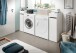 Waschmaschinenumbauschrank >Free< in Weiß - 190x101x60cm (BxHxT)