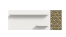 Wandboard >Prisma< in Weiß - 140x53x17cm (BxHxT)