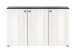 Sideboard >Monte< in Anthrazit / Weiß Hochglanz - 138x86x37cm (BxHxT)