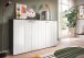 Sideboard >Monte< in Anthrazit / Weiß Hochglanz - 138x86x37cm (BxHxT)