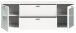 Lowboard >Xeno< in Weiß, Spannplatte/Spannplatte, satiniert - 180x62x37 (BxHxT)