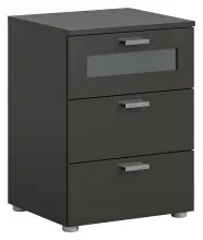 Nachtkommode >Xeno< in Grau - 45x60x40 (BxHxT)