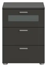 Nachtkommode >Xeno< in Grau - 45x60x40 (BxHxT)