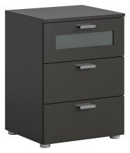 Nachtkommode >Xeno< in Grau - 45x60x40 (BxHxT)