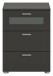Nachtkommode >Xeno< in Grau - 45x60x40 (BxHxT)