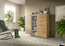 Kommode >Xeno< in Artisan Eiche - 90x115x37 (BxHxT)