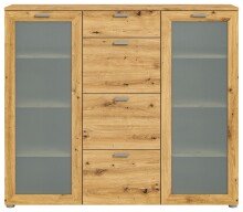 Kommode >Xeno< in Artisan Eiche - 135x115x37 (BxHxT)