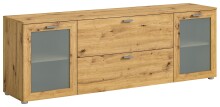 Lowboard >Xeno< in Artisan Eiche - 180x62x37 (BxHxT)