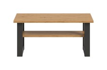 Couchtisch >Seattle< in Grau / Artisan Eiche - 90x42x50cm (BxHxT)